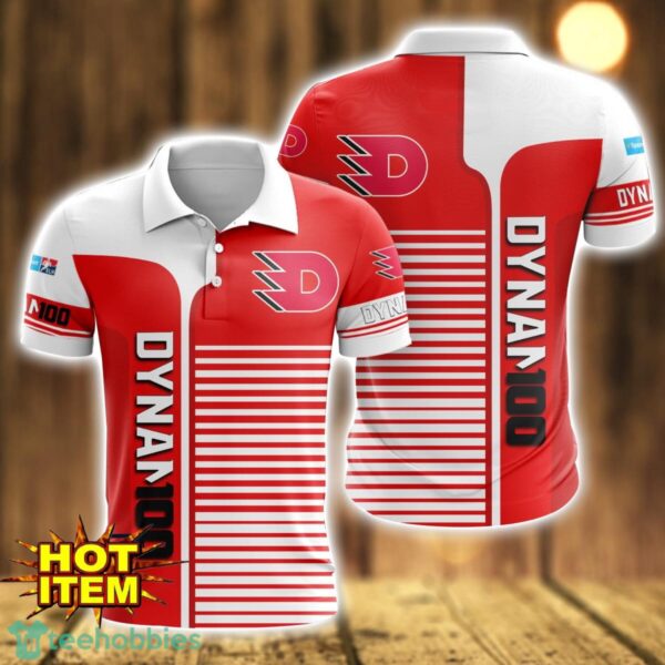 HC Dynamo Pardubice Striped 3D Polo Shirt For Men Product Photo 1
