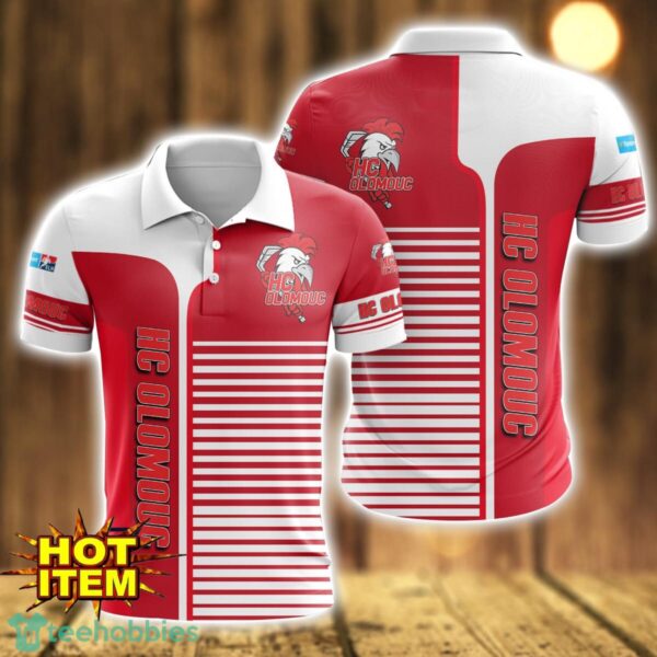 HC Olomouc Striped 3D Polo Shirt For Men Product Photo 1