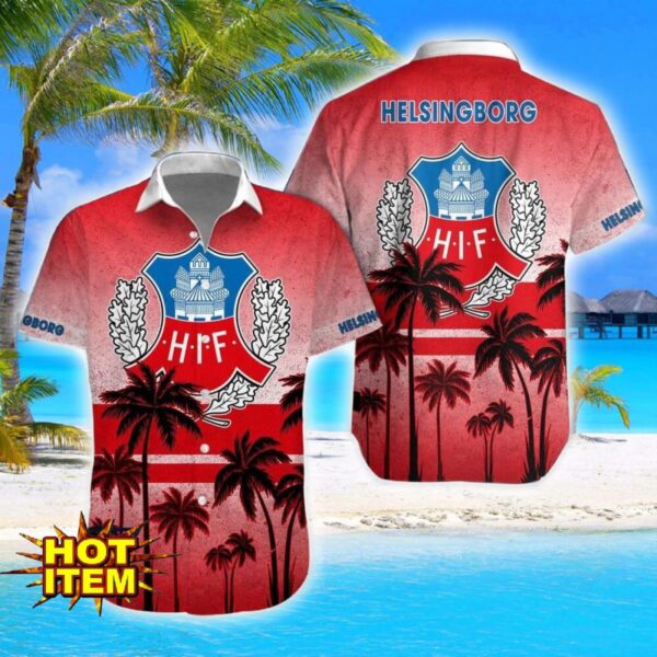 Helsingborgs IF Coconut Aloha Hawaiian Shirt And Shorts Beach Set For Men And Women Product Photo 1