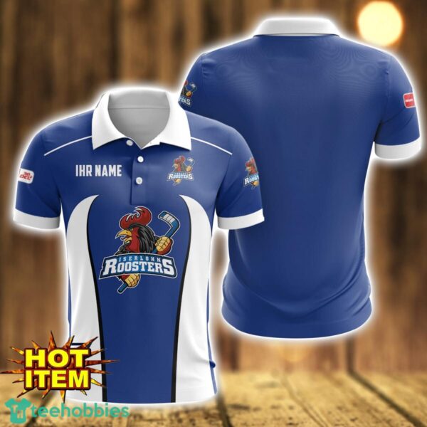 Iserlohn Roosters 3D Polo Shirt Personalized Name Gift Ideas For Fans Product Photo 1