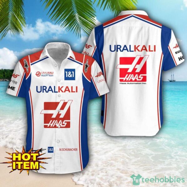 Logo 1 Haas F1 Team Logo Team Printed 3D Hawaiian Shirt Beach Summer Gift Product Photo 1