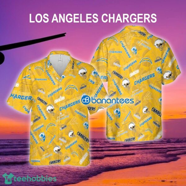 Los Angeles Chargers 3D Hawaiian Shirt Pattern Logo Gift Summer - Los Angeles Chargers 3D Hawaiian Shirt Pattern Logo Gift Summer