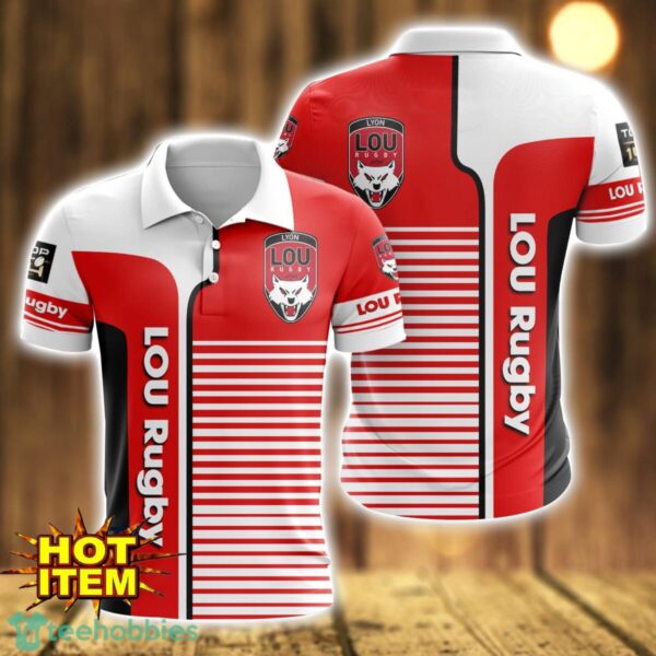 Lyon OU Striped 3D Polo Shirt For Men Product Photo 1