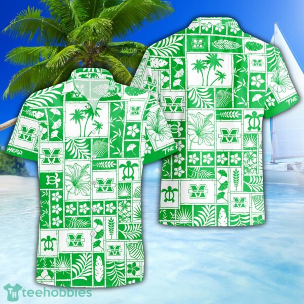 Marshall Thundering Herd 3D Hawaiian Shirt Special Beach Pattern Hawaii Shirt Product Photo 1