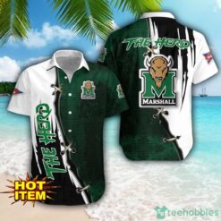 Marshall Thundering Herd Logo Team Printed 3D Hawaiian Shirt Beach Summer Gift Product Photo 1