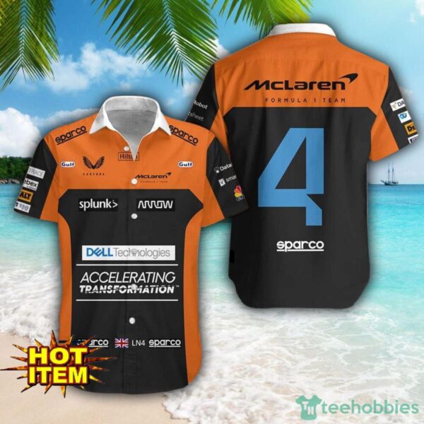 McLaren F1 Team Logo Team Printed 3D Hawaiian Shirt Beach Summer Gift Product Photo 1