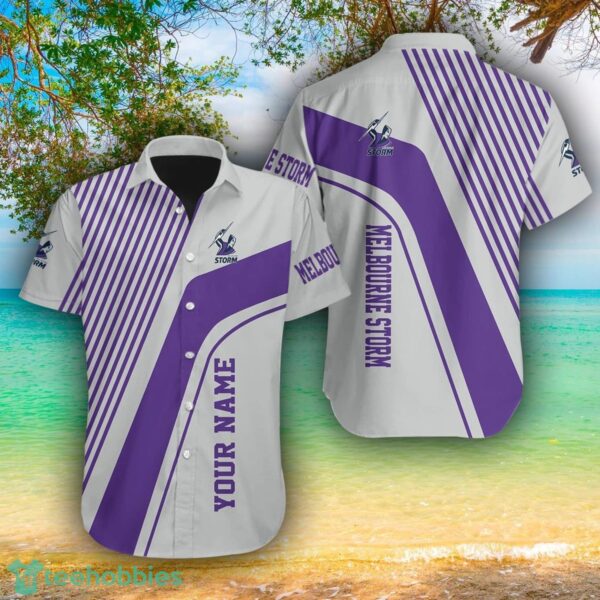 Melbourne Storm AOP Hawaiian Shirt For Men And Women Summer Gift Custom Name Product Photo 1