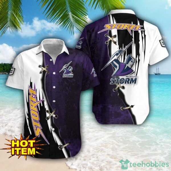 Melbourne Storm Logo Team Printed 3D Hawaiian Shirt Beach Summer Gift Product Photo 1