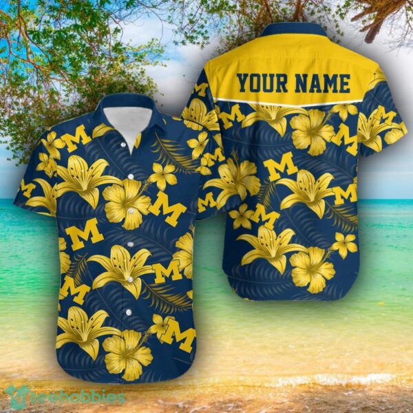 Michigan Wolverines 3D Hawaii Shirt For Men And Women Custom Name Product Photo 1