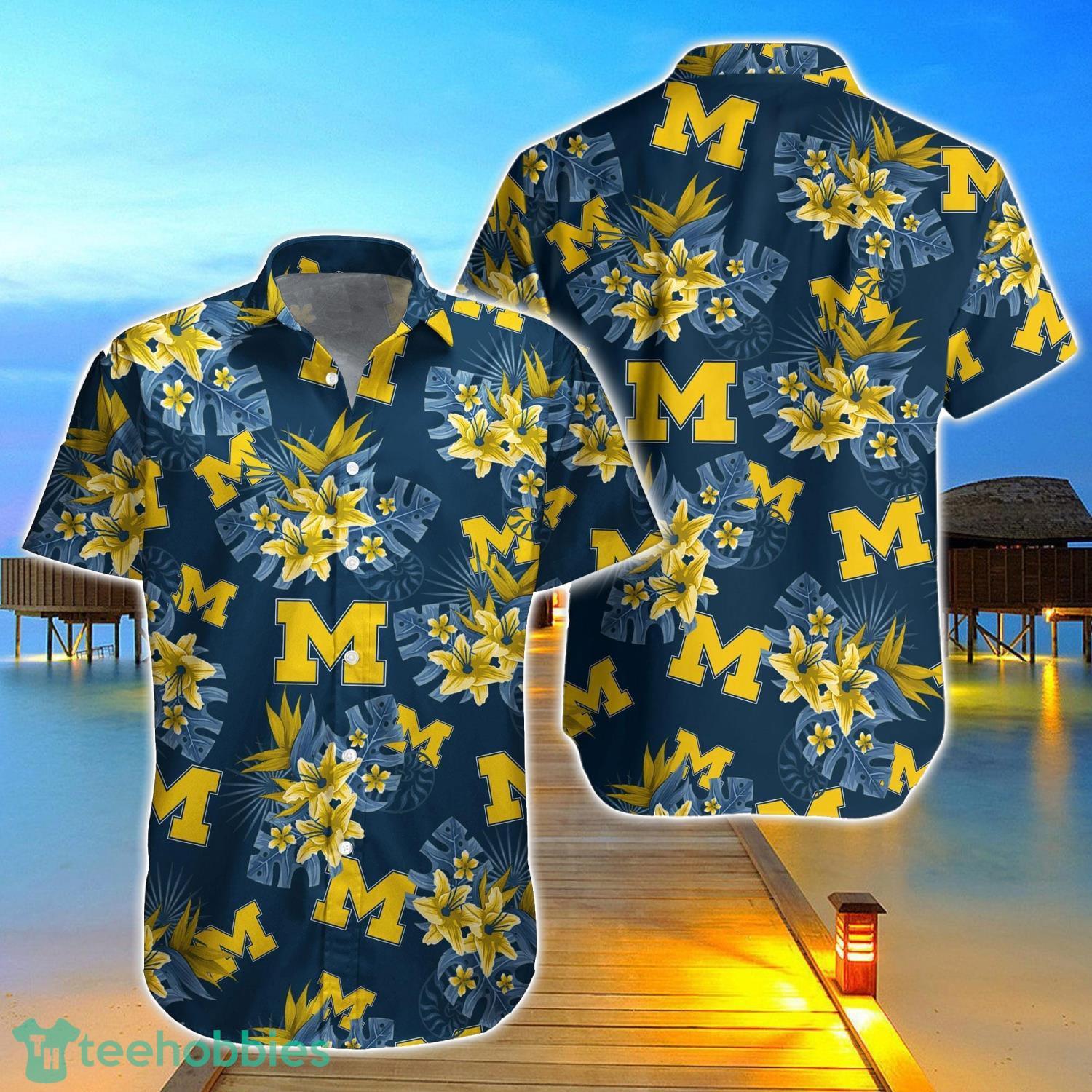Michigan Wolverines Aloha Hawaiian Shirt Gifts For Summer Vacation Product Photo 1