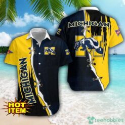 Michigan Wolverines Logo Team Printed 3D Hawaiian Shirt Beach Summer Gift Product Photo 1