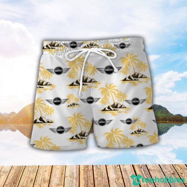 Mini Yellow Coconut Pattern Combo 3D Hawaiian Shirt And Shorts Product Photo 2