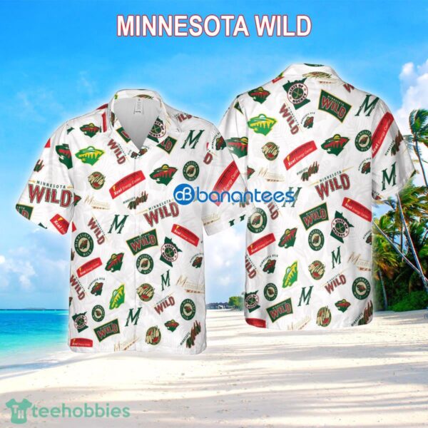 Minnesota Wild AOP 3D Hawaiian Shirt White Pattern Logo New Gift For Fans - Minnesota Wild AOP 3D Hawaiian Shirt White Pattern Logo New Gift For Fans