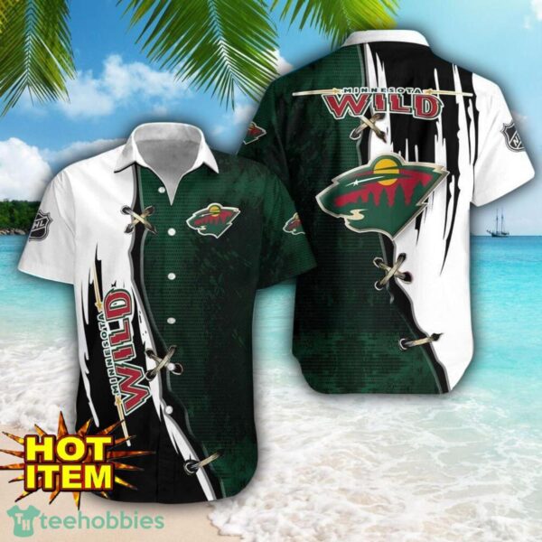Minnesota Wild Logo Team Printed 3D Hawaiian Shirt Beach Summer Gift Product Photo 1
