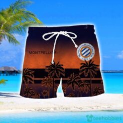 Montpellier HSC Coconut Aloha Hawaiian Shirt And Shorts Beach Set For Men And Women Product Photo 2