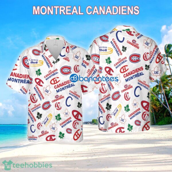Montreal Canadiens 3D Hawaiian Shirt White Pattern Logo New All Over Print Gift Summer - Montreal Canadiens 3D Hawaiian Shirt White Pattern Logo New All Over Print Gift Summer