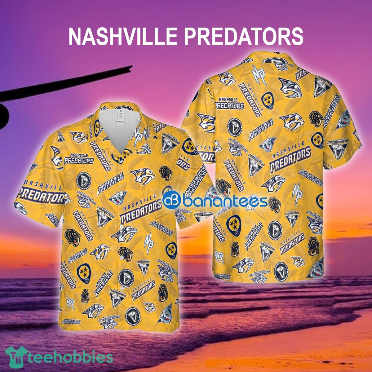 Nashville Predators Hawaiian Shirt Pattern Logo AOP Special Gifts - Nashville Predators Hawaiian Shirt Pattern Logo AOP Special Gifts