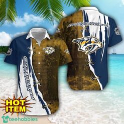 Nashville Predators Logo Team Printed 3D Hawaiian Shirt Beach Summer Gift Product Photo 1