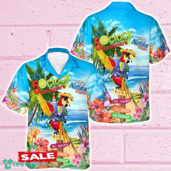 Natural Light Parrot Hawaiian Shirt Beer For Men Women Summer Beach - Natural Light Parrot Hawaiian Shirt Beer For Men Women Summer Beach