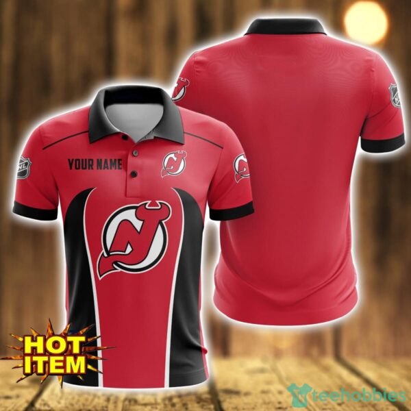 New Jersey Devils 3D Polo Shirt Personalized Name Gift Ideas For Fans Product Photo 1