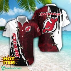 New Jersey Devils Logo Team Printed 3D Hawaiian Shirt Beach Summer Gift Product Photo 1