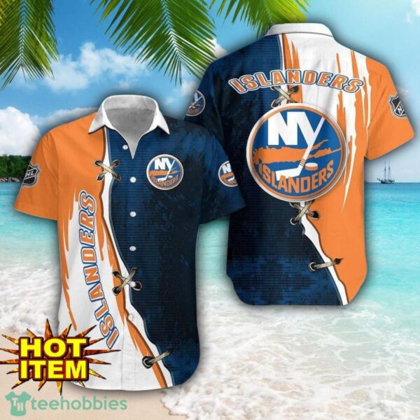 New York Islanders Logo Team Printed 3D Hawaiian Shirt Beach Summer Gift Product Photo 1
