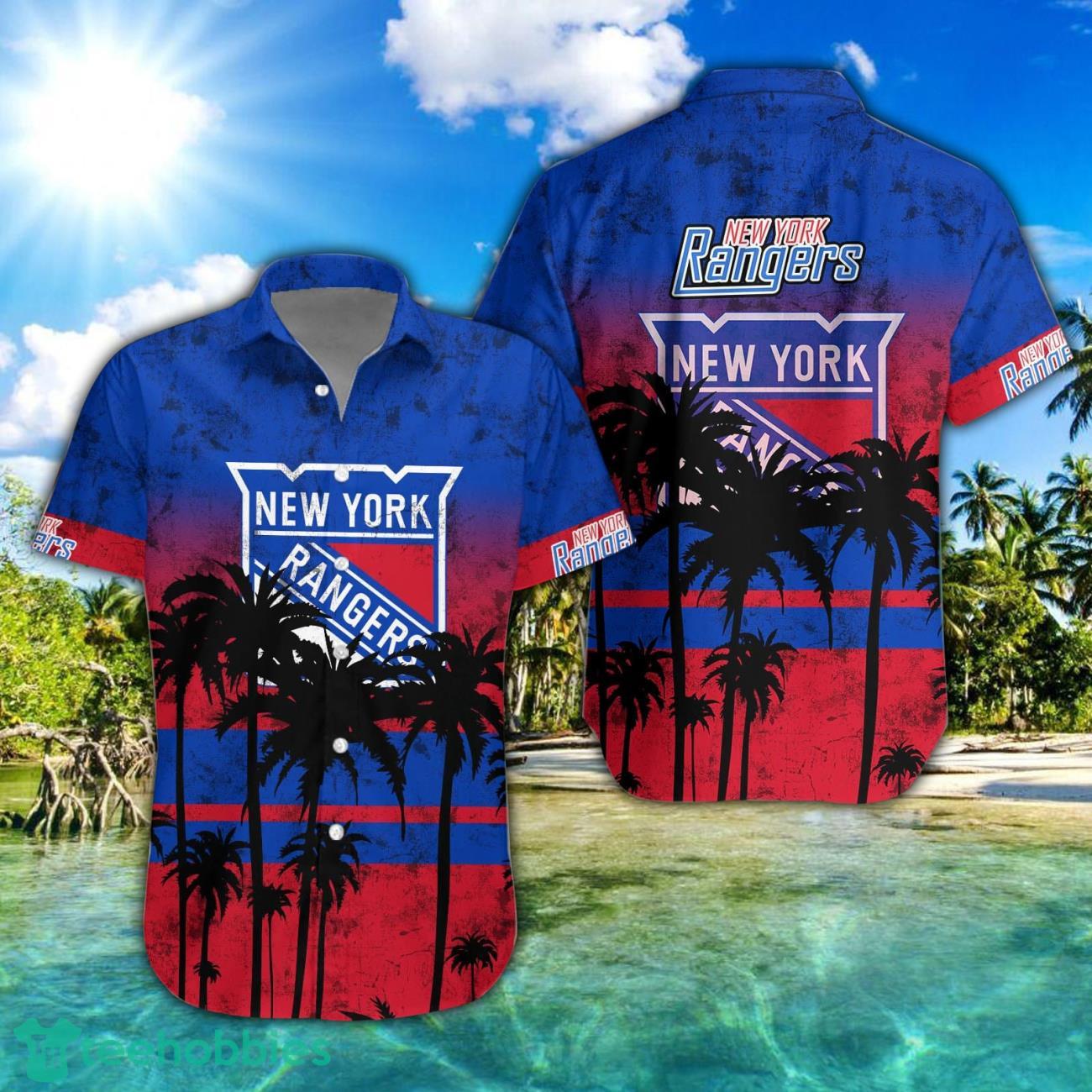 New York Rangers Hawaii Shirt Logo Team Printing 3D Hawaiian Shirt image New York Rangers Hawaii Shirt Logo Team Printing 3D Hawaiian Shirt Product Photo 1