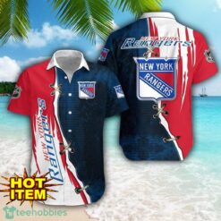 New York Rangers Logo Team Printed 3D Hawaiian Shirt Beach Summer Gift Product Photo 1