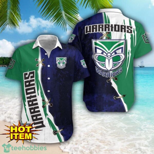 New Zealand Warriors Logo Team Printed 3D Hawaiian Shirt Beach Summer Gift Product Photo 1