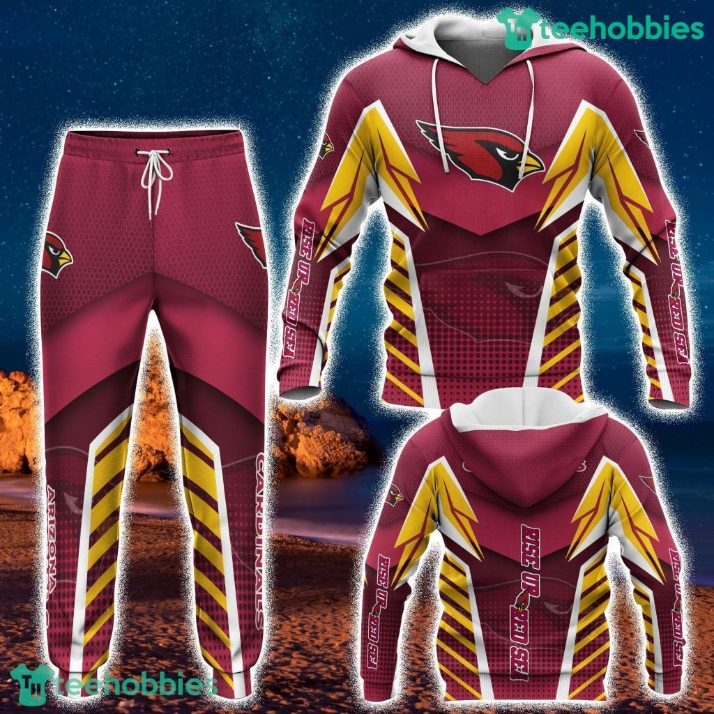 Nfl Arizona Cardinals All Over Print 3D Unisex Hoodie Long Pants 3D Set Gift For Big Fans Product Photo 1