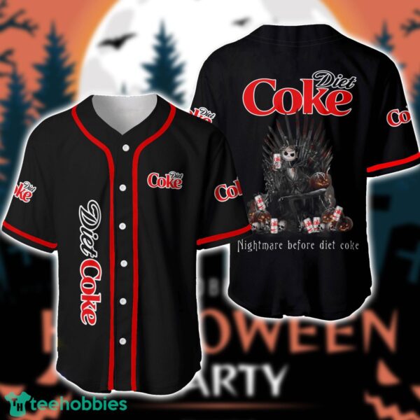 Nightmare Before Diet Coke Jack Skellington Baseball Jersey Shirt Special Halloween Gift Product Photo 1
