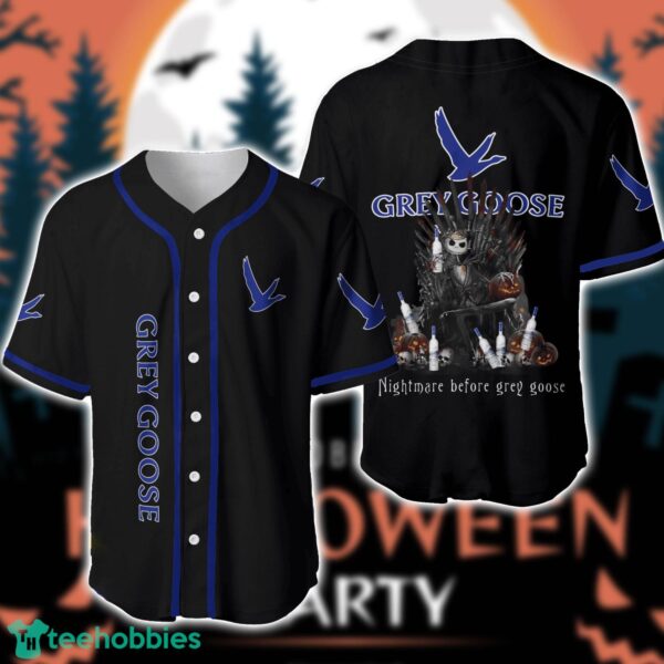 Nightmare Before Grey Goose Vodka Jack Skellington Baseball Jersey Shirt Special Halloween Gift Product Photo 1