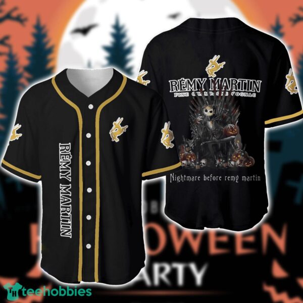 Nightmare Before Remy Martin Jack Skellington Baseball Jersey Shirt Special Halloween Gift Product Photo 1