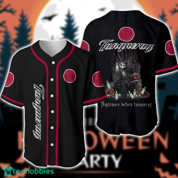 Nightmare Before Tanqueray Jack Skellington Baseball Jersey Shirt Special Halloween Gift Product Photo 1