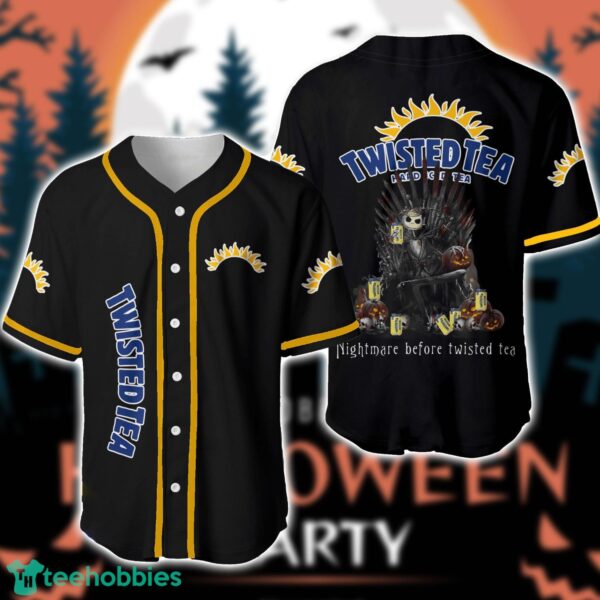 Nightmare Before Twisted Tea Jack Skellington Baseball Jersey Shirt Special Halloween Gift Product Photo 1