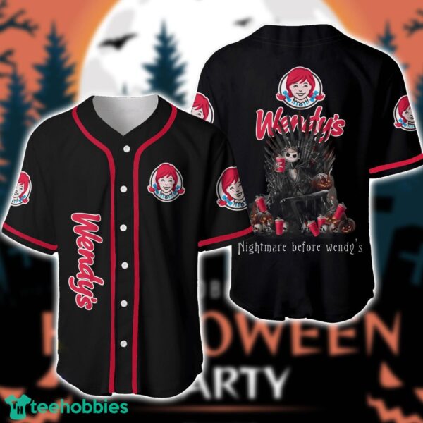 Nightmare Before Wendy's Jack Skellington Baseball Jersey Shirt Special Halloween Gift Product Photo 1