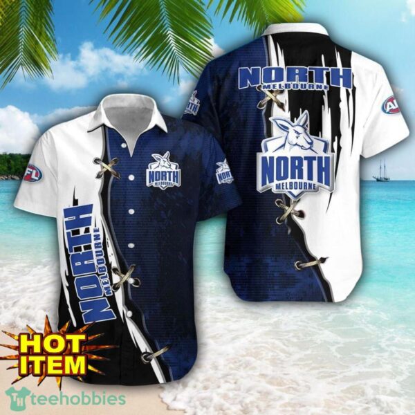 North Melbourne Football Club Logo Team Printed 3D Hawaiian Shirt Beach Summer Gift Product Photo 1