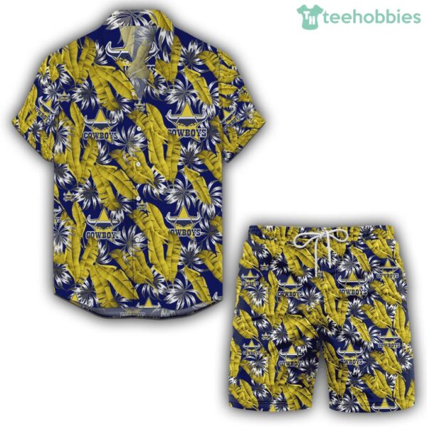 North Queensland Cowboys Hawaiian Shirt And Shorts Paradise NRL Trending Summer 2024 Product Photo 1