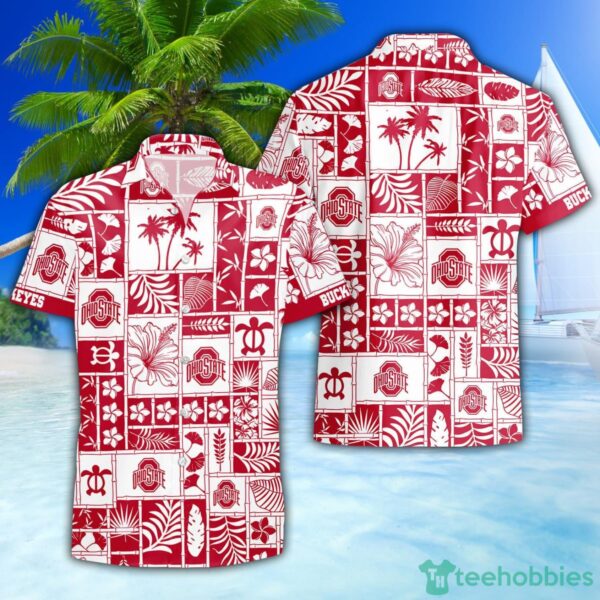 Ohio State Buckeyes Hawaiian Shirt 3D Hawaiian Shirt Special Beach Pattern Hawaii Shirt Product Photo 1