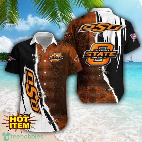 Oklahoma State Cowboys Logo Team Printed 3D Hawaiian Shirt Beach Summer Gift Product Photo 1