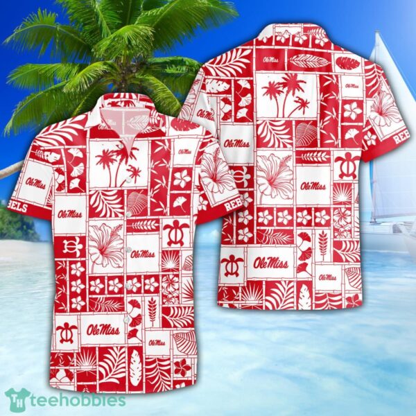 Ole Miss Rebels 3D Hawaiian Shirt Special Beach Pattern Hawaii Shirt Product Photo 1