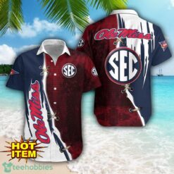 Ole Miss Rebels Logo Team Printed 3D Hawaiian Shirt Beach Summer Gift Product Photo 1