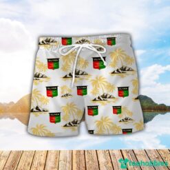 Oliver Tractor Yellow Coconut Pattern Combo 3D Hawaiian Shirt And Shorts Product Photo 2