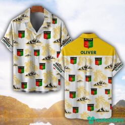 Oliver Tractor Yellow Coconut Pattern Combo 3D Hawaiian Shirt And Shorts Product Photo 1