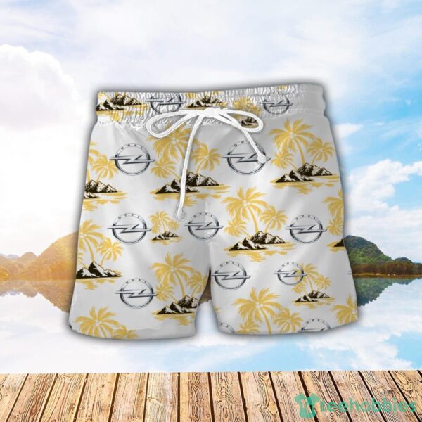 Opel Yellow Coconut Pattern Combo 3D Hawaiian Shirt And Shorts Product Photo 2