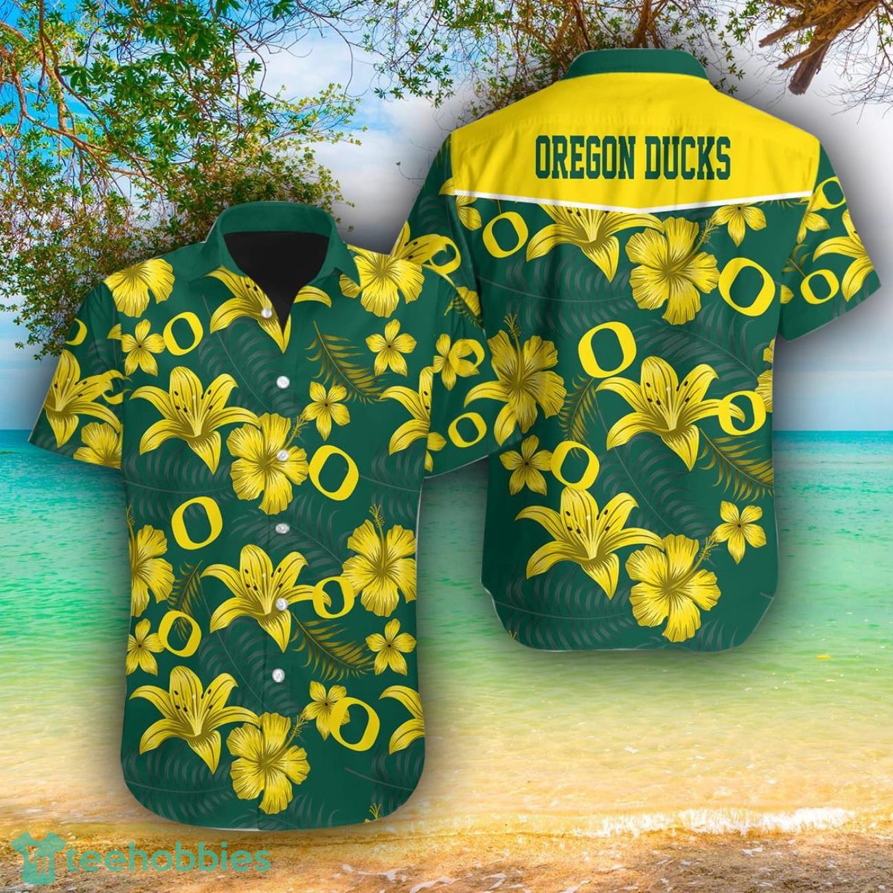 Oregon Ducks AOP Hawaiian Shirt For Men And Women Summer Gift Product Photo 1