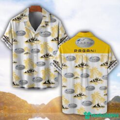 Pagani Yellow Coconut Pattern Combo 3D Hawaiian Shirt And Shorts Product Photo 1
