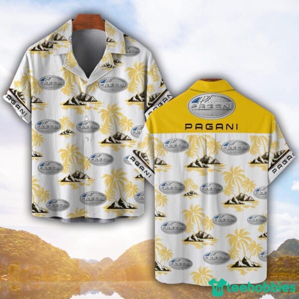 Pagani Yellow Coconut Pattern Combo 3D Hawaiian Shirt And Shorts Product Photo 1