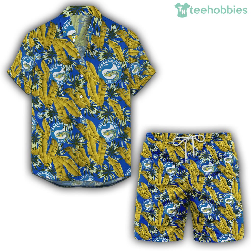 Parramatta Eels Hawaiian Shirt And Shorts Paradise NRL Trending Summer 2024 Product Photo 1