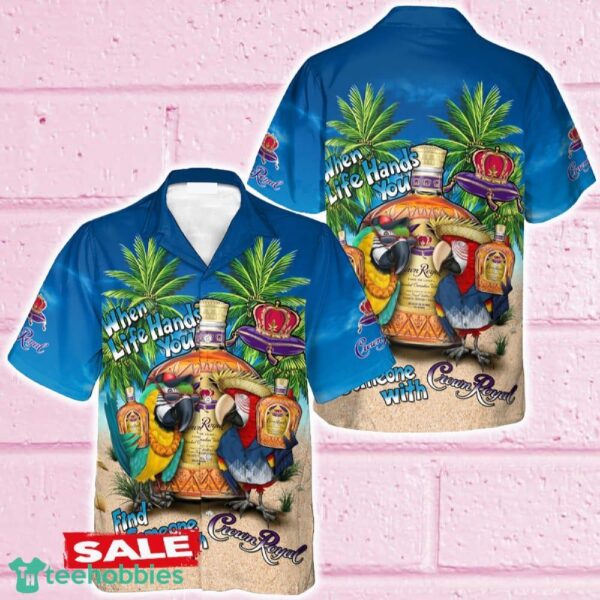 Parrot Crown Royal Hawaiian Shirt Beer For Men Women Summer Beach - Parrot Crown Royal Hawaiian Shirt Beer For Men Women Summer Beach